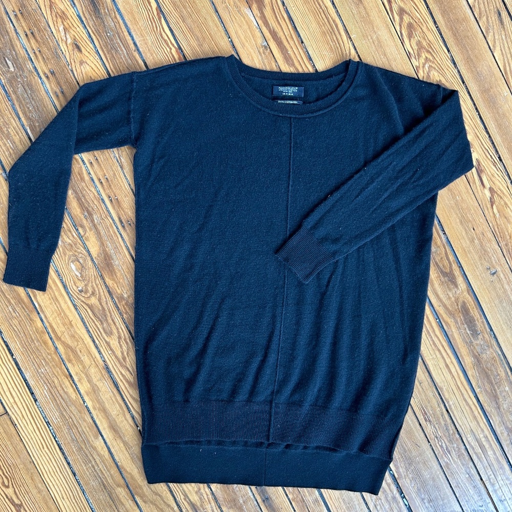 All Saints black cashmere long  sweater